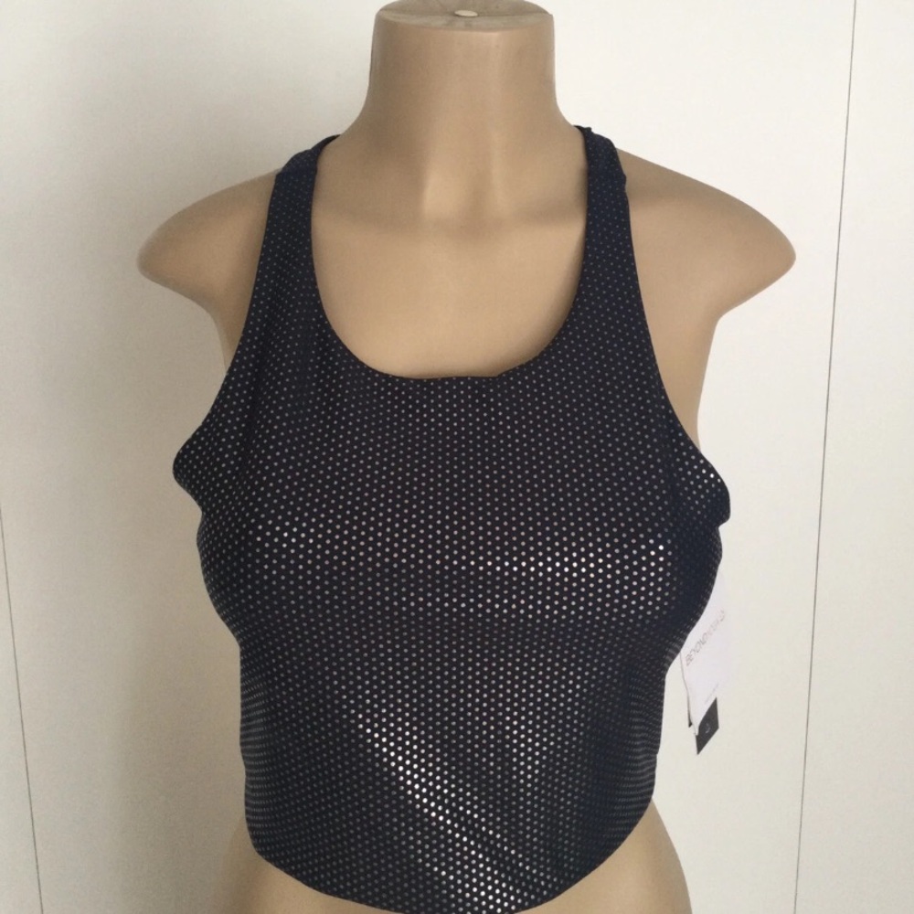 Beyond Yoga Polka Dots Dark Blue Sports Bra Size XL